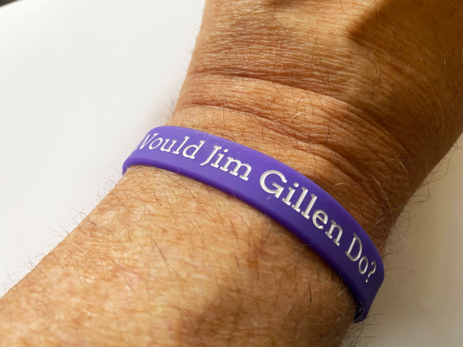 Before the Task Force meeting began on Wednesday, Sept. 8, Jonathan Goyer handed out bracelets, asking: What would Jim Gillen do? On the inside, it was written: Be the change we need.
